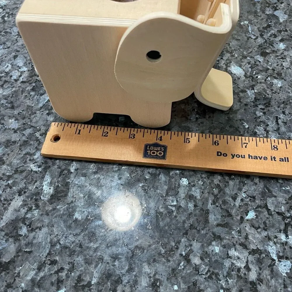 Montessori Elephant Coin Box with Ball by iGRATENS | Wooden Toy for Baby 6M+